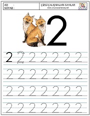 okul öncesi 1 sayısı çizgi çalışması